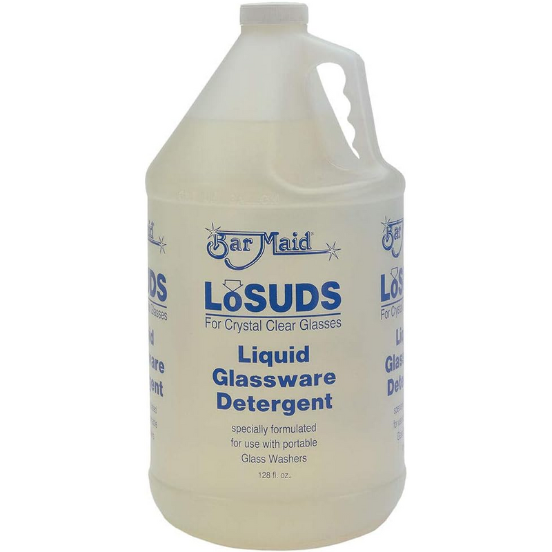 Bar Maid LoSUDS Low-Suds Glass Washer Detergent, Super Concentrated, 1 gal - DET-200