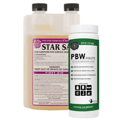 Fusti Tank Cleaning & Sanitizing Kit | StarSan + PBW Tablets