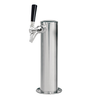 Micro Matic 1688-K Draft Tower 3 Inch Column 1 Stainless Steel Faucet with Hose Assembly