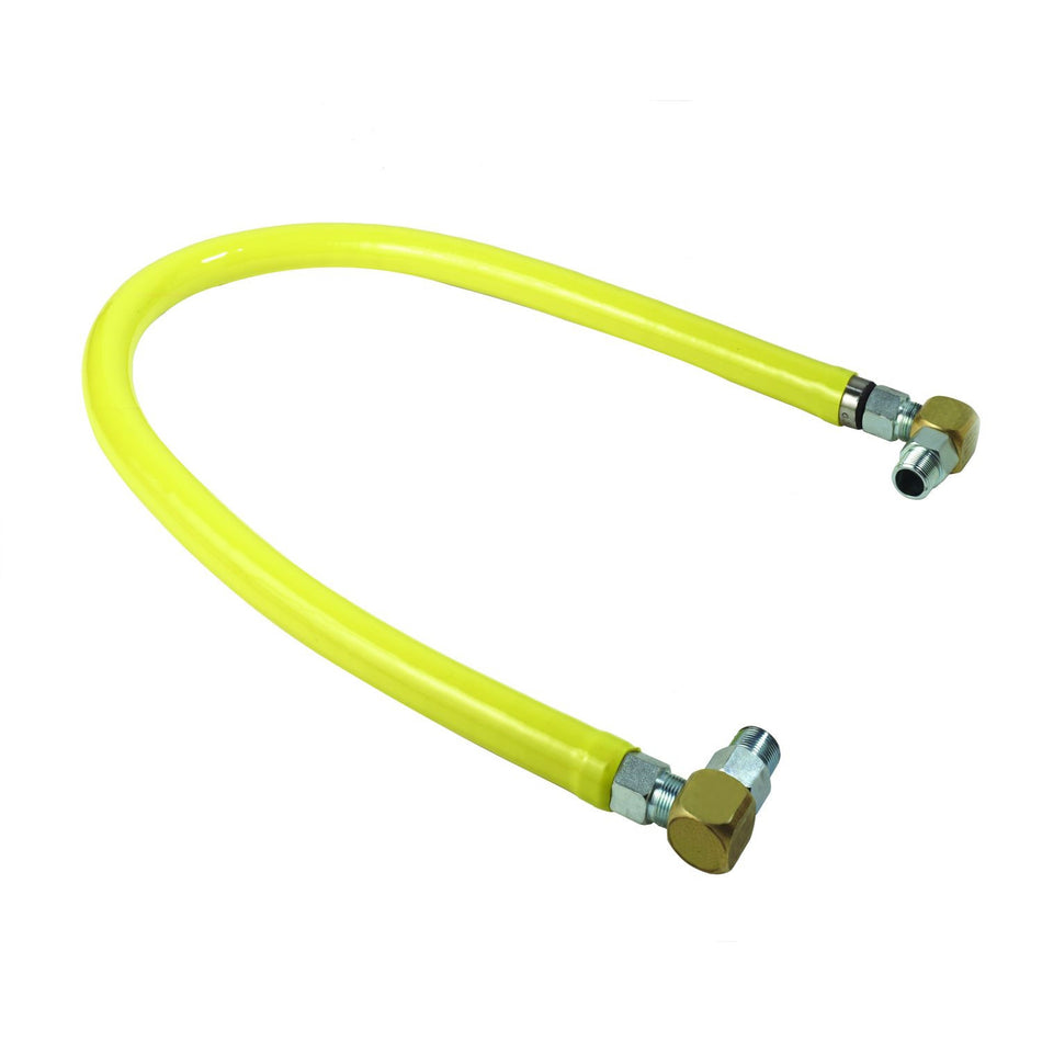 T&S HG-2E-72S 72" Gas Connector Hose w/ (2) SwiveLink Swivels & (2) 90° Elbows - 1" Connection