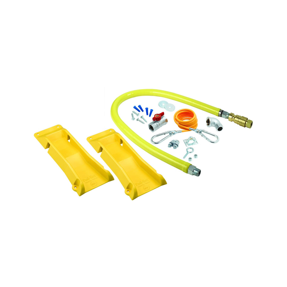 T&S HG-4D-36K-PS 36" Gas Connector Kit w/ Quick Disconnect - Stainless Steel, 3/4" Connection