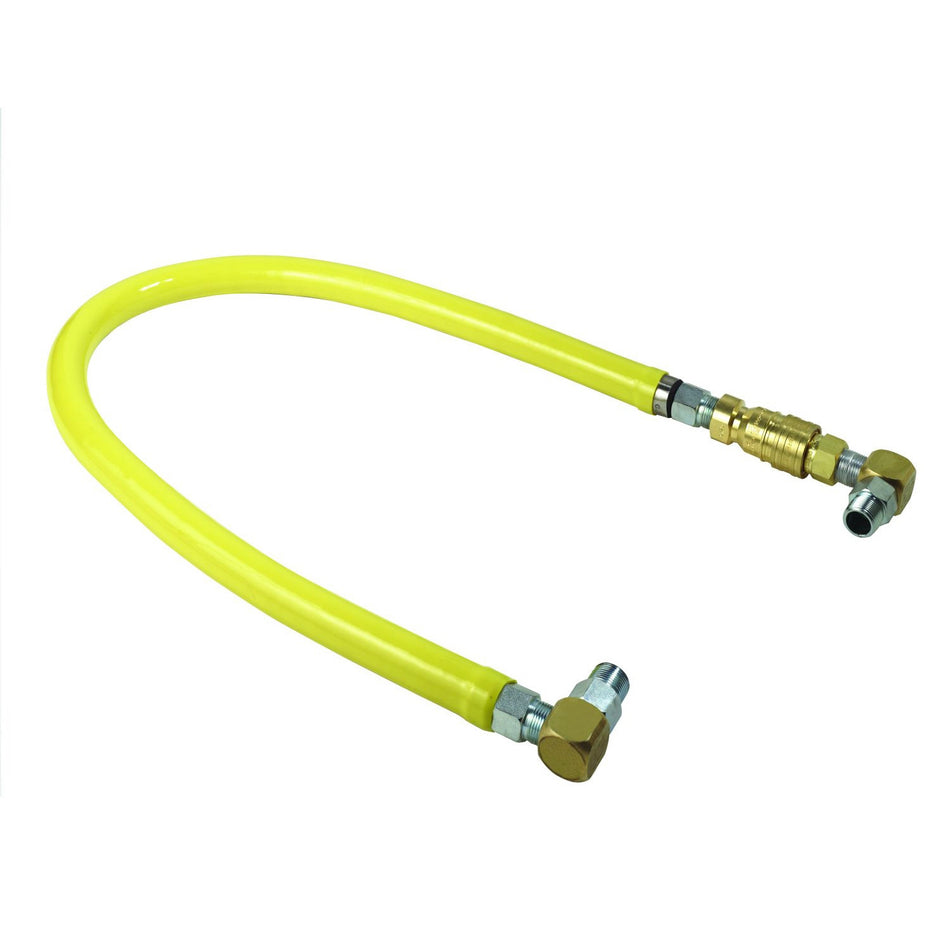 T&S HG-4D-36S 36" Gas Connector Hose w/ Quick Disconnect, (2) SwiveLink Swivels & (2) 90° Elbows - 3/4" Connection