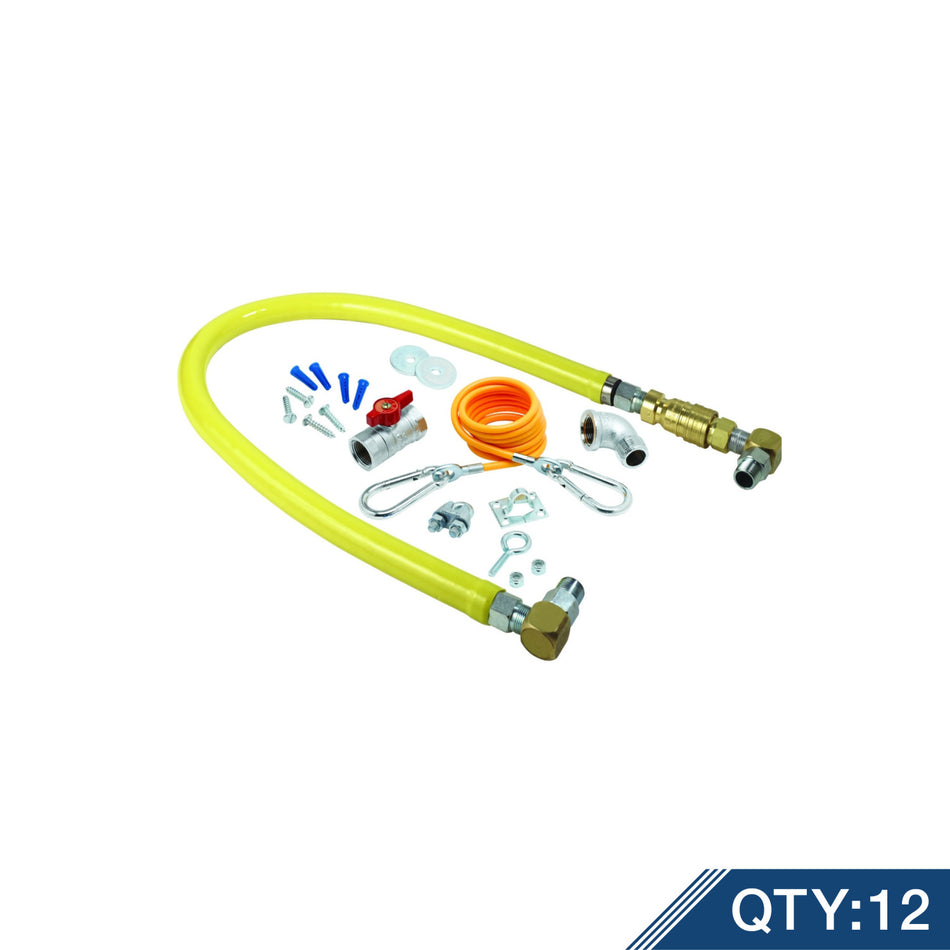 T&S Brass HG-4D-36SK-M12 3/4" NPT x 36" SwiveLink Gas Connector Master Pack - Kit Qty 12