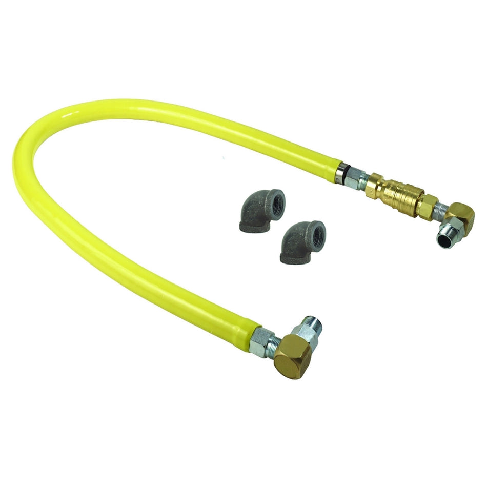 T&S Brass HG-6E-60S 1" NPT x 60" L Gas Connector Hose - Reverse Quick Disconnect & SwiveLink
