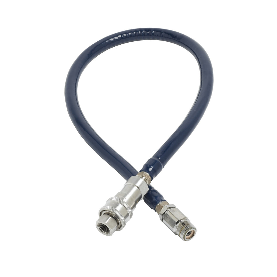 T&S HW-4C-72 Connector Water Hose, 72"L Stainless Braid, Quick Disconnect, 1/2"D