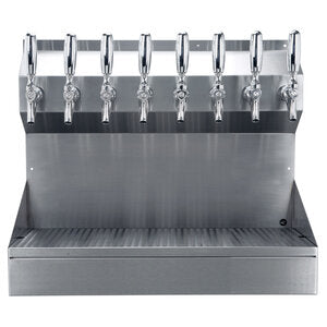 Micro Matic KRONOS-8SSKR 24 Inch Glycol Cooled Draft Tower Wall Mount Stainless Steel with 8 Faucets