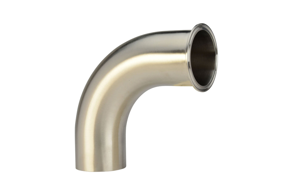 4" Clamp X Butt-Weld 90 Elbow - Polished (L2CM)  - T304 Stainless Steel - Wayland Industries - W4L2CM-4