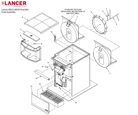 Lancer IBD22 IBD30 Post-Mix Final Assembly Diagram