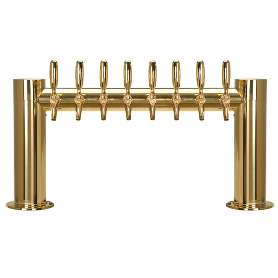 Micro Matic Metropolis "H" 8-Faucet Draft Beer Tower | Stainless Steel, Air-Cooled, Commercial Bar Tap System