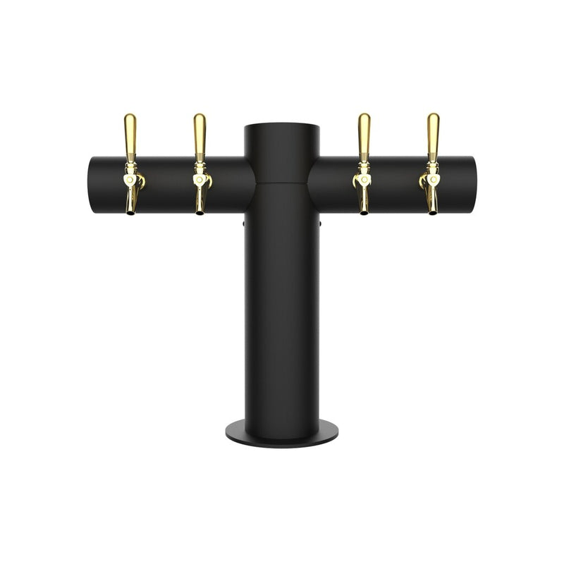 Micro Matic METRO-T-4MBKR Metropolis "T", 4 304 Faucets, Black Matte Finish, Glycol Cooled