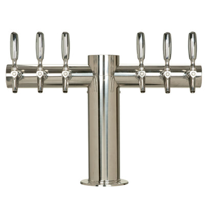 Micro Matic METRO-T-6PSSKR 24 Inch Countertop Glycol Cooled Draft Beer Tower Stainless Steel
