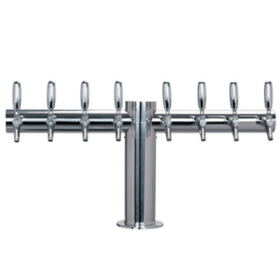 Micro Matic METRO-T-8PSSKR-4 34 Inch Draft Beer Tower Glycol Cooled Countertop Stainless Steel with 8 Faucets