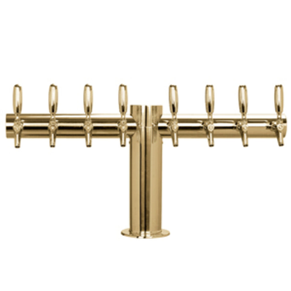 Micro Matic Metropolis "T" 8-Faucet Draft Beer Tower | Stainless Steel, Glycol-Cooled, Commercial Bar Tap System