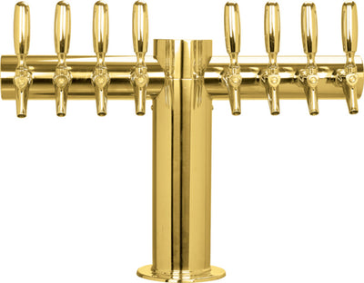 Micro Matic METRO-T-8PVDKR 24 Inch Countertop Glycol Cooled Draft Beer Tower Brass