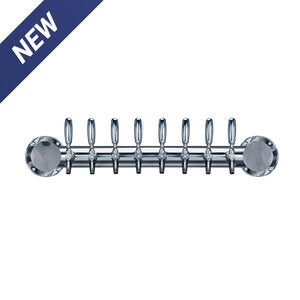Micro Matic METRO-WM-8PSSA 36 Inch Air-cooled Wall Mount Tower with 8 Faucets Polished Stainless Steel