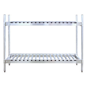 Micro Matic MM-KR204793-2 Aluminum Shelving for 12 Half Barrels with Corrosion Resistant Design
