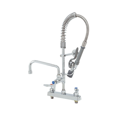 T&S Brass MPJ-8CLN-08-CR 8" Swing Nozzle 8" Deck Mount Workboard Mini Pre-Rinse - Cerama Cartridges