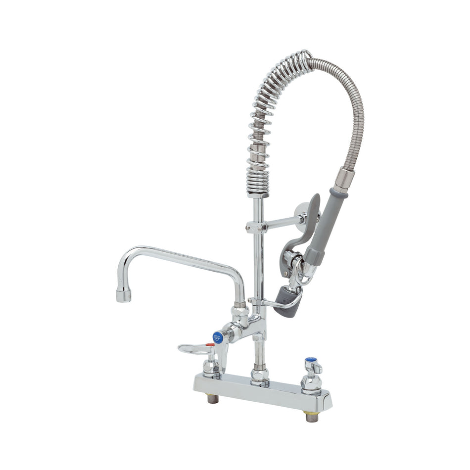 T&S Brass MPJ-8CLN-08-CR 8" Swing Nozzle 8" Deck Mount Workboard Mini Pre-Rinse - Cerama Cartridges
