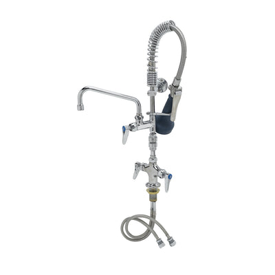 T&S Brass MPQ-2DLV-08-CR 8" Swing Nozzle Single Hole Deck Mount Mini Pre-Rinse - Vacuum Breaker & Cerama