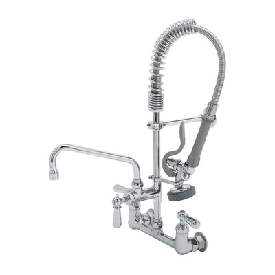 T&S Brass MPX-8WCN-08-CR 8" Swing Nozzle 8" Wall Mount Mini Pre-Rinse - Club Handles & Cerama