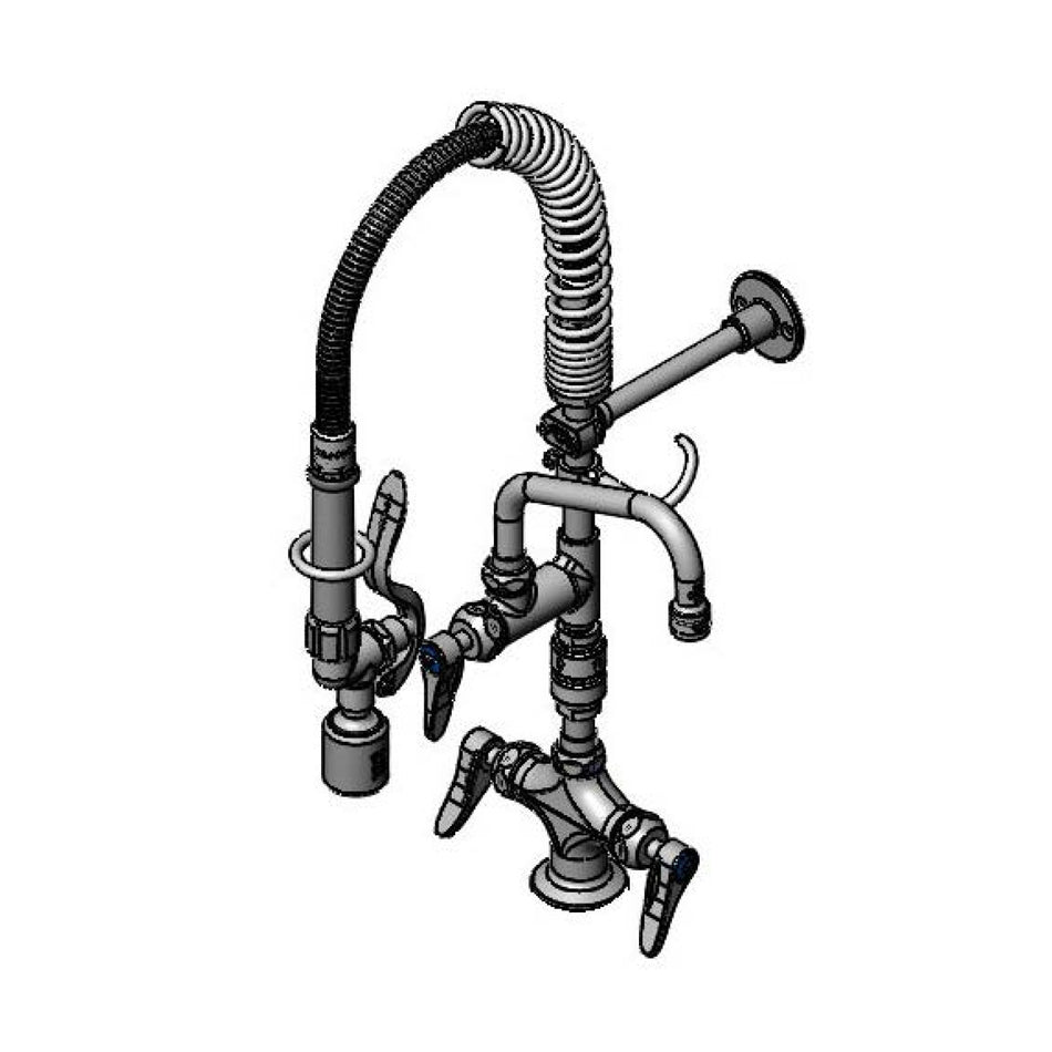 T&S Mini-PRU: Single Hole Deck Mount, B-0107-C, 6" ADF Nozzle, VB, Ceramas