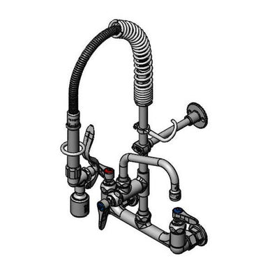 T&S Brass MPY-8WLN-06 8" Wall Mount Mini Pre-Rinse - 6" Swing Nozzle & Lever Handles (S-0107-C)