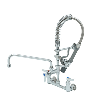 T&S Brass MPY-8WLN-12-4C 20-15/16" H 8" Wall Mount Mini Pre-Rinse - 12" Nozzle & 13/20 GPM Rate