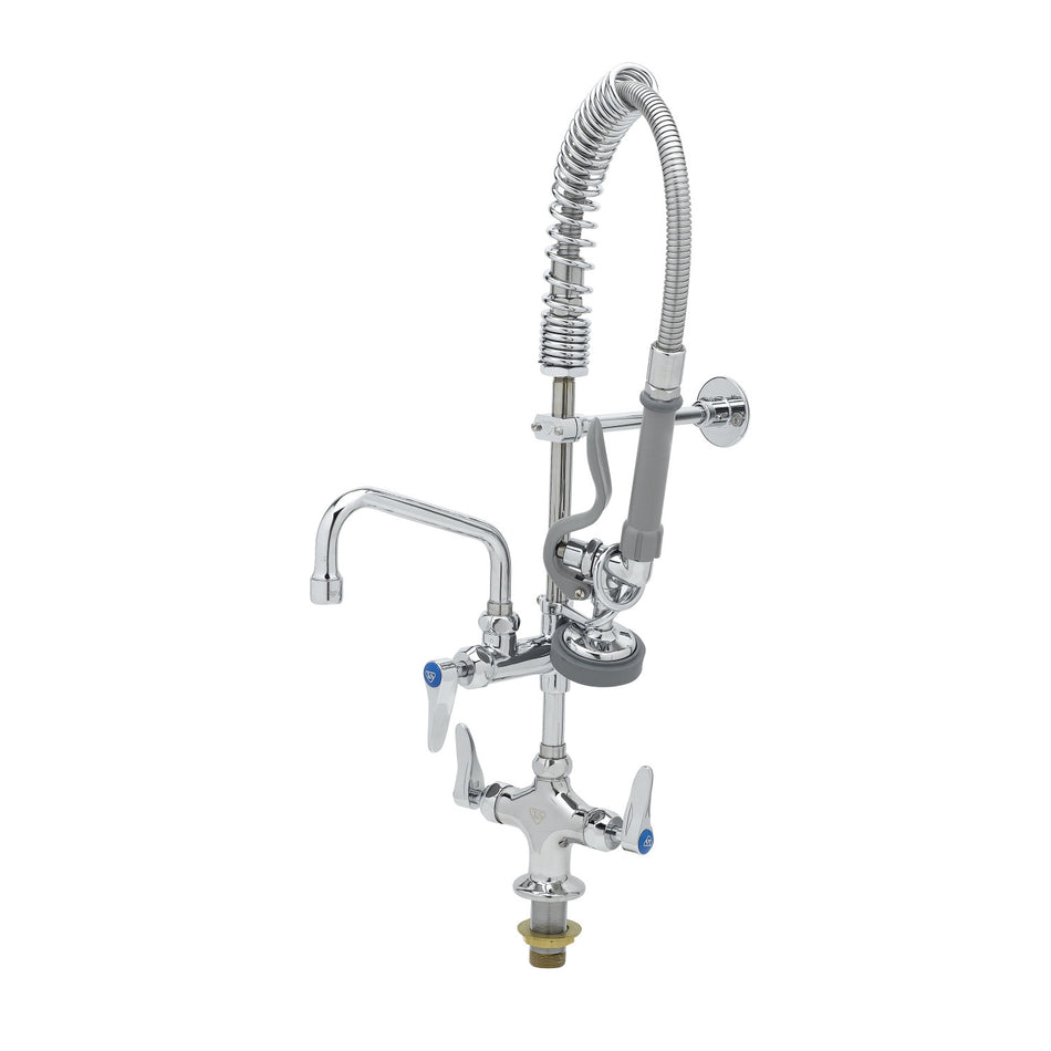 T&S Brass MPZ-2DLN-06-CR 6" Swing Nozzle Single Hole Deck Mount Mini Pre-Rinse - Cerama Cartridges & Lever Handles