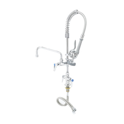 T&S Brass MPZ-2DLN-08-CR 8" Swing Nozzle Single Hole Deck Mount Mini Pre-Rinse - Cerama Cartridges & Lever Handles