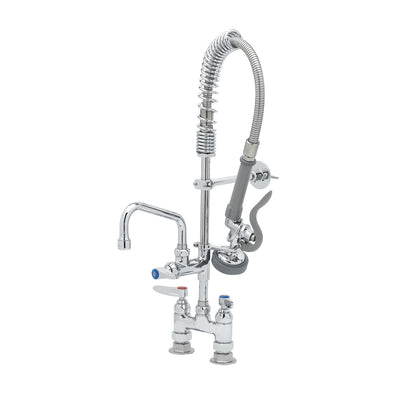 T&S Brass MPZ-4DLN-06 6" Swing Nozzle 4" Deck Mount Mini Pre-Rinse Unit - Lever Handles
