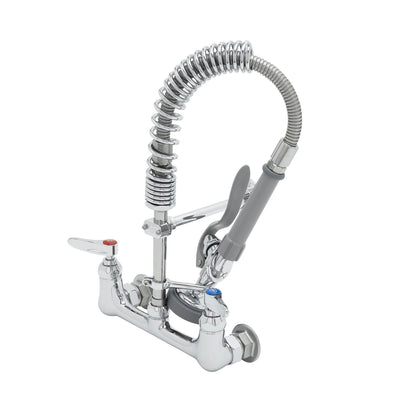 T&S Brass MPZ-8WLN-00-X 6" EasyInstall Riser 8" Wall Mount Mini Pre-Rinse Unit - Less Add-On Faucet