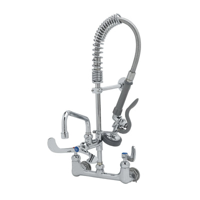 T&S Brass MPZ-8WWN-08-CR 8" Wall Mount Mini Pre-Rinse - 8" Nozzle & Wrist Handles (Cerama)