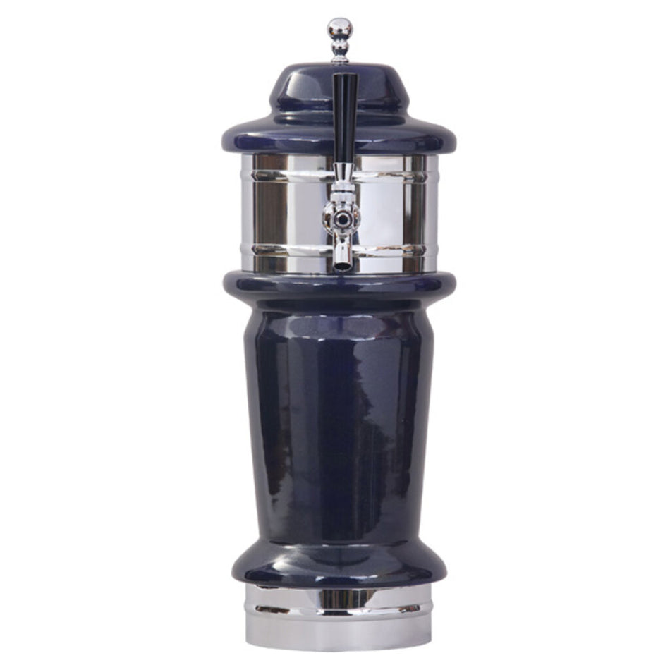 Micro Matic CT300-1 Monaco Ceramic Draft Beer Tower – 1 Faucet – Air Cooled – Midnight Blue Finish – Chrome or Brass Hardware
