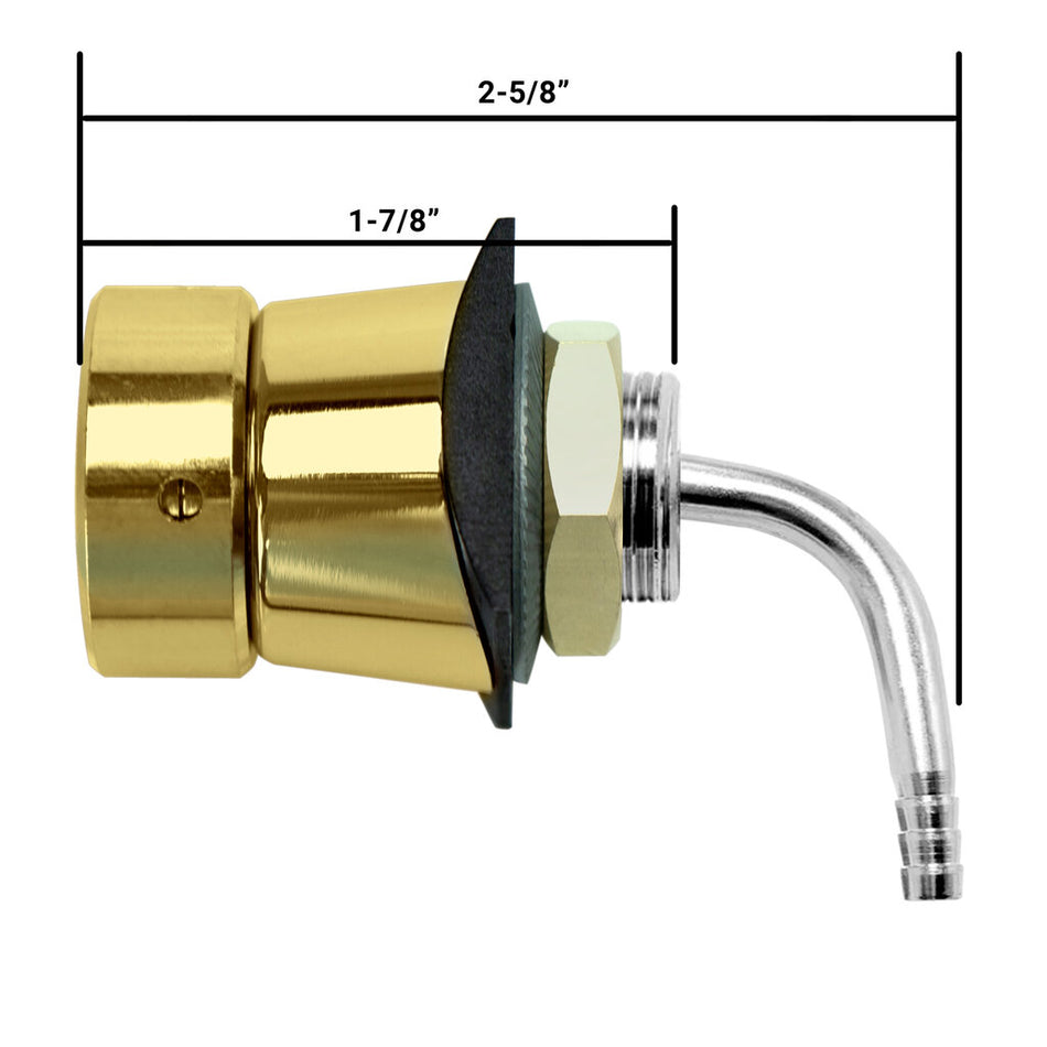 Micro Matic 4329ABR-3E Brass Elbow Shank Assembly - 3-1/8" Long, 3/16" Bore