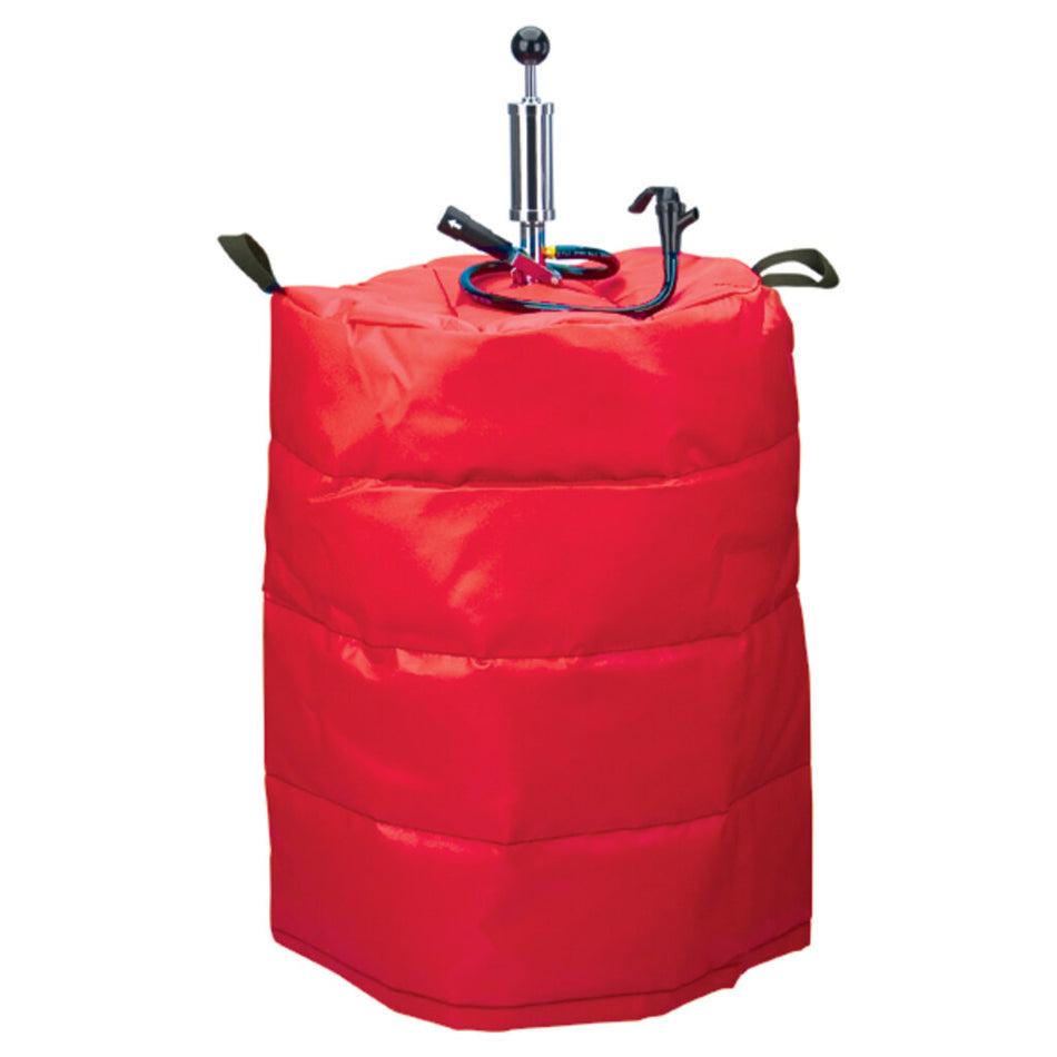 5.5" Slot Vinyl Keg Jacket - Micro Matic KJ-01 Red Insulated Cover for Party Pump Tapping