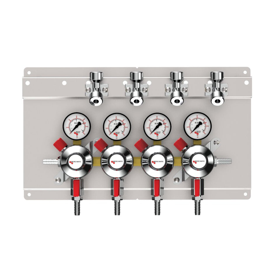 Micro Matic 8241-PP Quadruple Gauge Secondary Regulator Panel