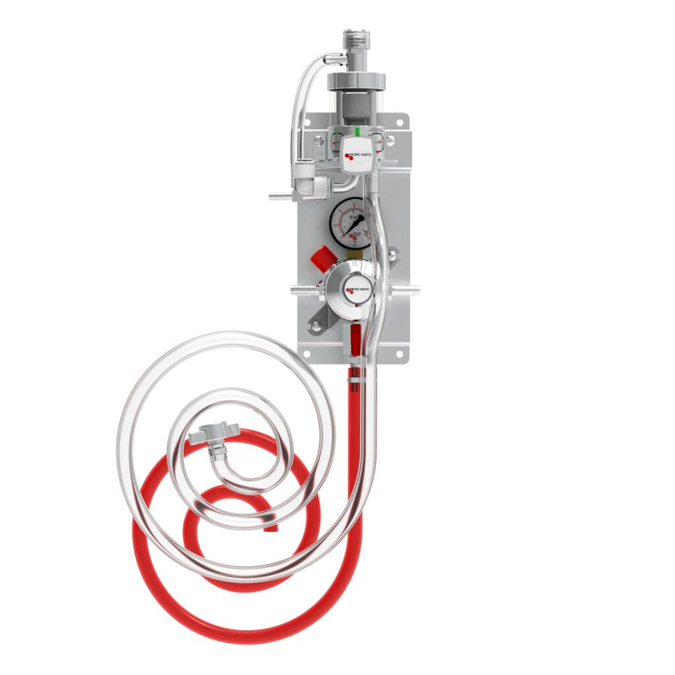 Micro Matic RPK-1-PP Single Gauge Secondary Regulator Panel w/ 3/8" Hoses