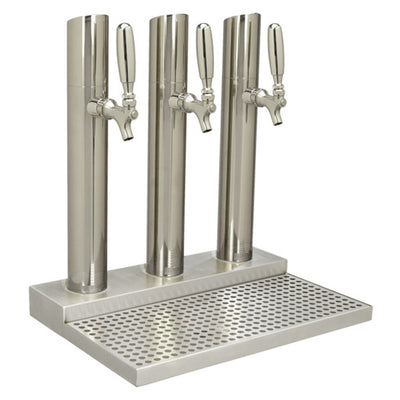 Micro Matic BS-SKY-3PSSKR-LR Skyline 18" Draft Beer Station - 3 Faucets, Glycol Cooled