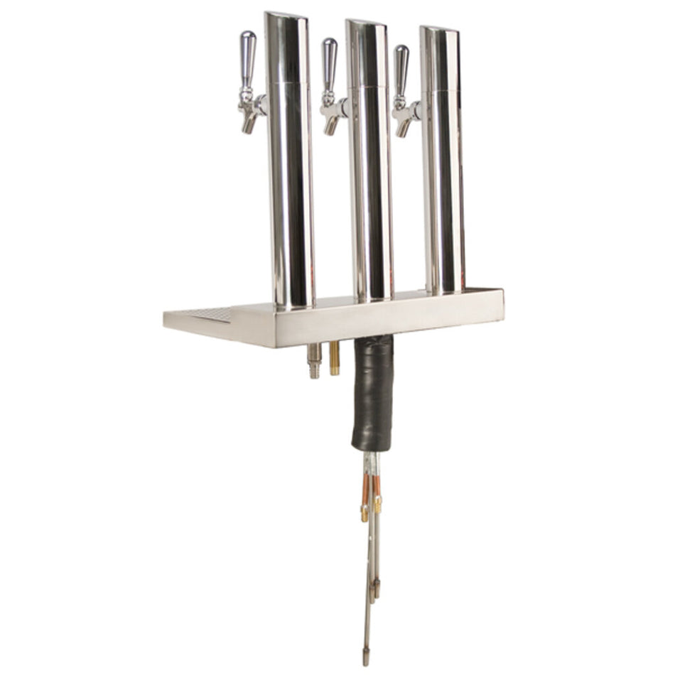 Micro Matic BS-SKY-3PSSKR-LR Skyline 18" Draft Beer Station - 3 Faucets, Glycol Cooled