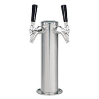 Micro Matic 1689-K 3 Inch Draft Tower Air Cooled with Two Faucets Stainless Steel