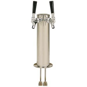 Micro Matic D4743DS 3 Inch Diameter Air Cooled Draft Beer Tower Countertop Stainless Steel