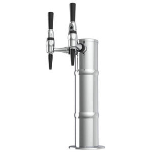 Micro Matic DS-142-PSS-C 4 Inch Column Dual Faucet Polished Stainless Steel Coffee Tower