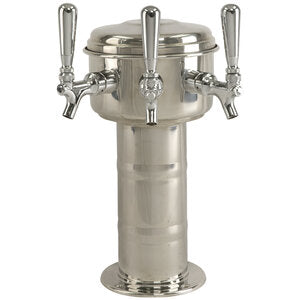 Micro Matic MTM-3PSS 7-5/16 Inch Air Cooled Draft Beer Tower Countertop Stainless Steel