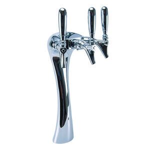 Micro Matic A-G5-3-C-G Anaconda Draft Beer Tower - 3 Faucets, Glycol Cooled, Chrome