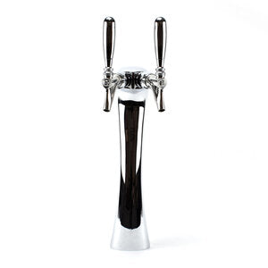 Micro Matic A-G5-2-C-G Glycol Cooled Draft Beer Tower with 2 Faucets Chrome Finish