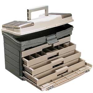 Micro Matic 5757 4 Drawer Parts and Tool Box with Stainless Steel Construction