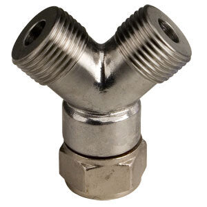 Micro Matic 898B 3/8 Inch I.D. Bore Beer Y Fitting Stainless Steel Draft Part