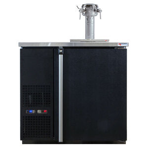 Micro Matic MDD36W-E-D 36 Inch Dual Temperature Wine Cooler Dispenser Stainless Steel Drink Storage
