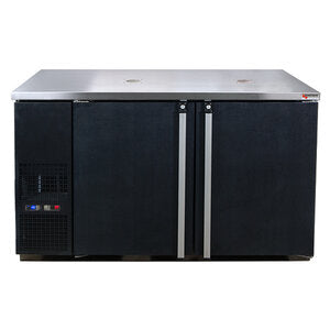 Micro Matic MDD58WLT-E 59 1/2" Dual Zone Wine Dispenser w/ (8) 1/6 Size Keg Capacity - No Tap Kit, Black, 115v