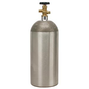Micro Matic 430A-15E 15 lb CO2 Cylinder Empty Aluminum Finish
